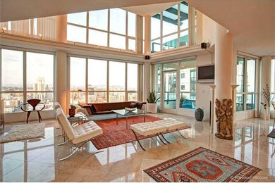 Inspiration for a contemporary living room remodel in San Diego