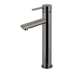 MEIR SHADOW ROUND TALL CURVED BASIN MIXER SKU: MB04-R3-PVDGM - Bathroom Sink Taps