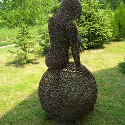Mermaid sitting on ball - Outdoor Products