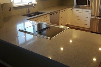 Minimalist kitchen photo in Edmonton