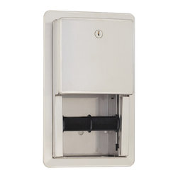 SCAL-188-R Recessed Dual Roll Toilet Tissue Dispenser W/ Lock - Bathroom Accessories