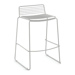 Velletri Light Grey Indoor Outdoor Wire Bar Stool by Glid Studio for Huset - Bar Stools And Counter Stools