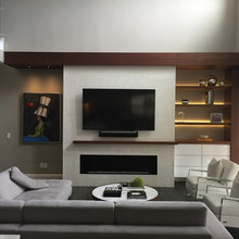 Stairs and TV room