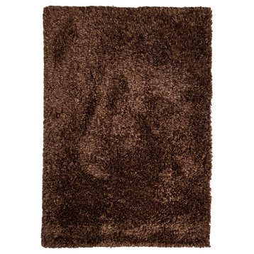 Orchid Contemporary Area Rug, Dark Brown, 9'x13' Rectangle