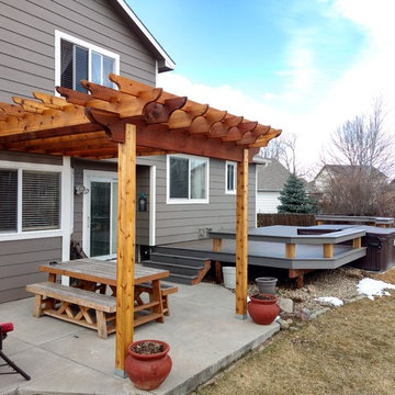 Custom FiberOn Deck and Cedar Pergola