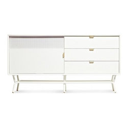 Blu Dot Dang 1 Door / 3 Drawer Console. White - Accent Chests And Cabinets