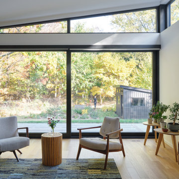 Light-Filled Modern Living Room | Custom Home Oakville
