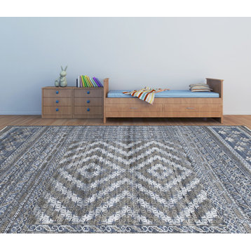 Amer Rugs Winslow WNS-5 China Blue Blue Hand-knotted - 2'x3' Rectangle Area Rug