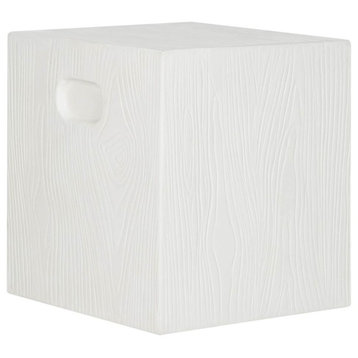 Safavieh Cube Concrete Accent Table, Ivory