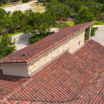 Elevated View of Handmade Clay Tile Transitions