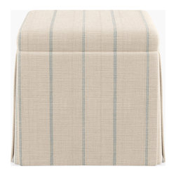 Skirted Storage Ottoman - Footstools And Ottomans