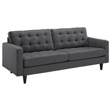 Empress Upholstered Sofa, Gray