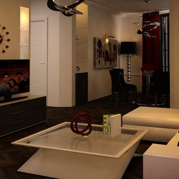 Perspective 3D // Décoration d'un appartement // Paris 15é