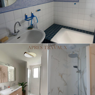 Transformation d'une salle de bain en salle d'eau