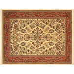 Bareens Designer Rugs - Turkish Knotted Istanbul Archie Blue/Ivory Wool Rug - 3'1'' x 5'0'' - Designed with a mesmerizing intricate traditional motif this glorious hand knotted rug is a masterpiece that will fill any space with sophistication and grace. An exhilarating color pallet with an elaborate design, this masterpiece features luxurious hand spun wool with all vegetable dyes to add comfort and style to your decor. The design, color and beautiful chromatic composition with a sheen in traditional and transitional designs, exude beauty, elegance and quality make this rug a masterpiece of its own.