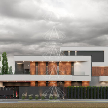 «1.1 Bright». High-tech house. A combination of minimalism and high technology.