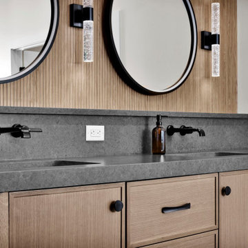 Warm Contemporary Primary Bath
