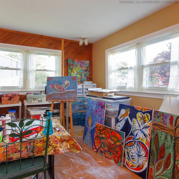 New White Windows in Creative Art Studio - Renewal by Andersen Long Island