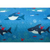 Safdie & Co. 3-piece Polyester Shark Double Queen Quilt Set in Multi-Color