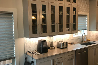 Example of a mid-sized minimalist home design design in Boise