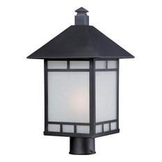 Nuvo Drexel ES 1-Light Stone Black Outdoor Post Top Light