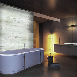 White Ice Onyx Bathroom - Tile