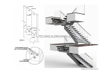 Inspiration for a modern staircase remodel in Toronto