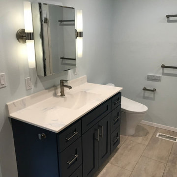 Dark Blue Shaker Vanity