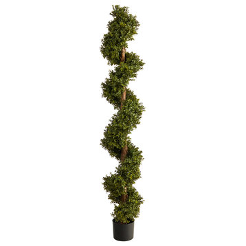 6' Boxwood Spiral Topiary Artificial Tree