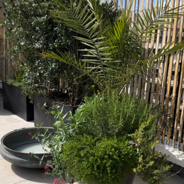 Une terrasse sur un toit à Neuilly