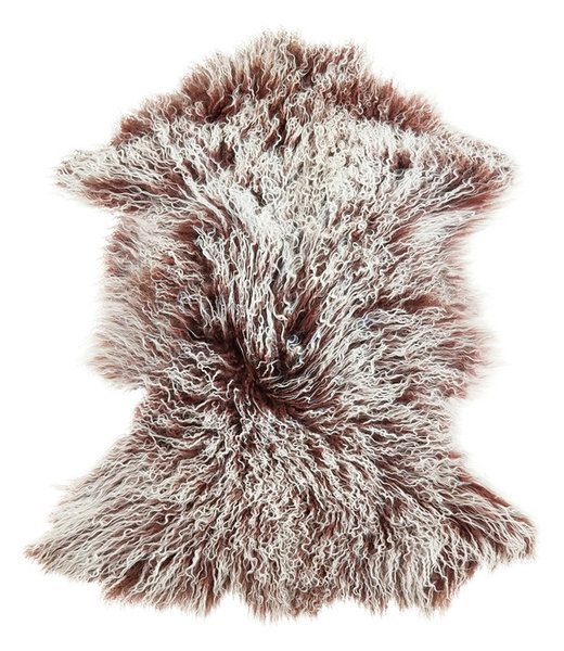 Genuine Tibetan Mongolian Lamb Fur Pelt Frosted Mocha Genuine Tibetan Mongolian Lamb Fur Pelt Frosted Mocha