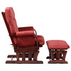 Home Deluxe Glider Chair and Ottoman, Marsala