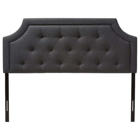 Mars Dark Gray Fabric Headboard, King