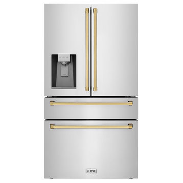 ZLINE 36" French Door Refrigerator With Water and Ice Dispenser RFMZ-W-36-G