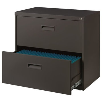 Hirsh 30-inch Width Metal 2 Drawer Home Office Lateral File Cabinet Charcoal