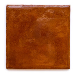 906R Burnt Sugar (Crackle and Glossy Finish) - Handmade Ceramic Tile - Tile