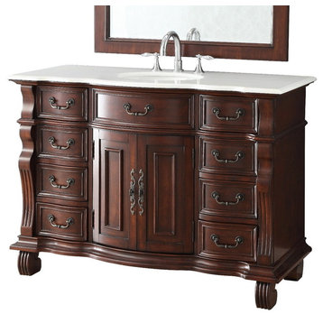 50" Old World Hopkinton Bathroom Sink Vanity Cabinet