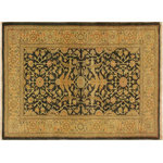 Bareens Designer Rugs - Kafkaz Sun-Faded Belen Gray/Green Area Rug, 3'2"x4'11" - A Persian influenced Turkish hand knotted rug made by skilled artisans capable of creating the most exceptional vegetable dyes and hand-spun New Zealand wool. This gorgeous one of a kind Peshawar Kafkaz handmade rug is also known as a Chobi/Ziegler rug. Characterized by their muted, earthy tones this gorgeous rug is extremely versatile and is famous for its soft pleasing color palette and informal design that works in a myriad of interiors. Skillfully crafted in intricate traditional, transitional and modern design these rugs have been expertly hand-tied, finished, sun-dried, and have KPSI from 100 to 130 and has pile height of 0.25 inches. The invigorating colors and patterns in this rug will give your home an elegant and fresh appearance. The intricate design allows this mesmerizing rug to create a royal ambience in any decor. Hand knotted construction and natural fibers gives this rug soft feel under your feet.