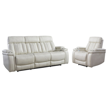 Royce Fantom Brown Power Reclining Sofa and Recliner, Fantom Brown
