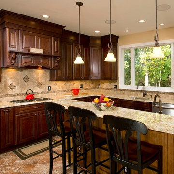 Custom Woodwork, Granite Counters Boost Kitchen Remodel