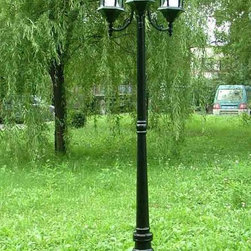 Solar Lamp Post Triple - Post Lights