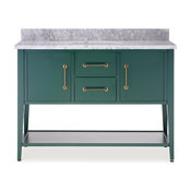 Bergen Single Bathroom Vanity, Green, 48"