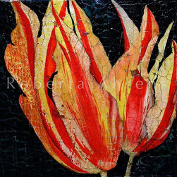 Roberta Ahrens Cracked Linen Botanical Paintings - Products