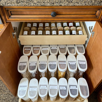 After: Perfectly Organized with Wooden Pull-Out Shelves