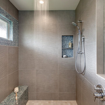 Bellevue Contemporary Bathroom with LED