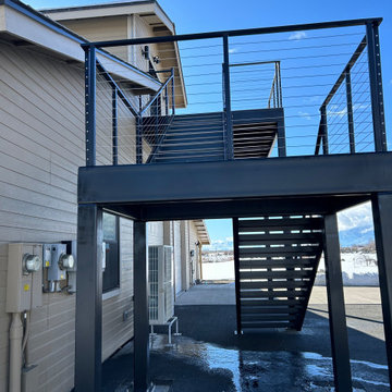Custom Steel Staircase to Deck