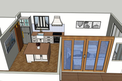 Design ideas for a traditional kitchen in Brisbane.