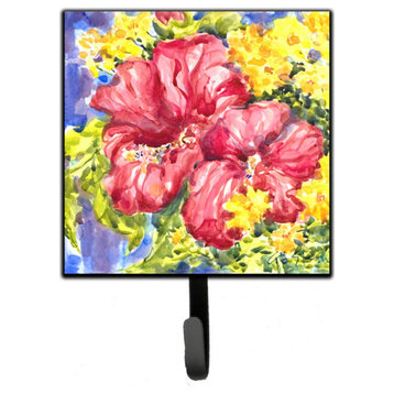 6056Sh4 Flower-Hibiscus Leash Holder Or Key Hook, Small, Multicolor