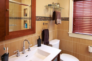 Inspiration for a contemporary bathroom remodel in New York