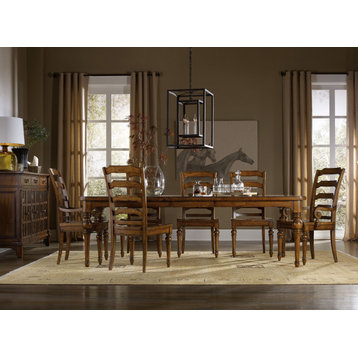 Tynecastle Rectangle Leg Dining Table With Two 18" Leaves
